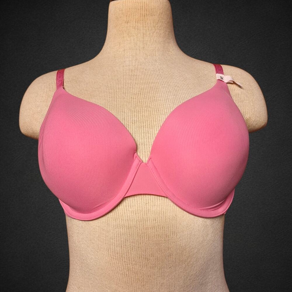 Victoria Secret t-shirt lightly lined full coverage bra 36D bubble gum pink - Picture 2 of 7
